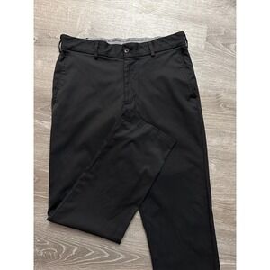 Walter Hagen Mens Black Golf Pants Size 32x30 Flat Front Performance Stretch